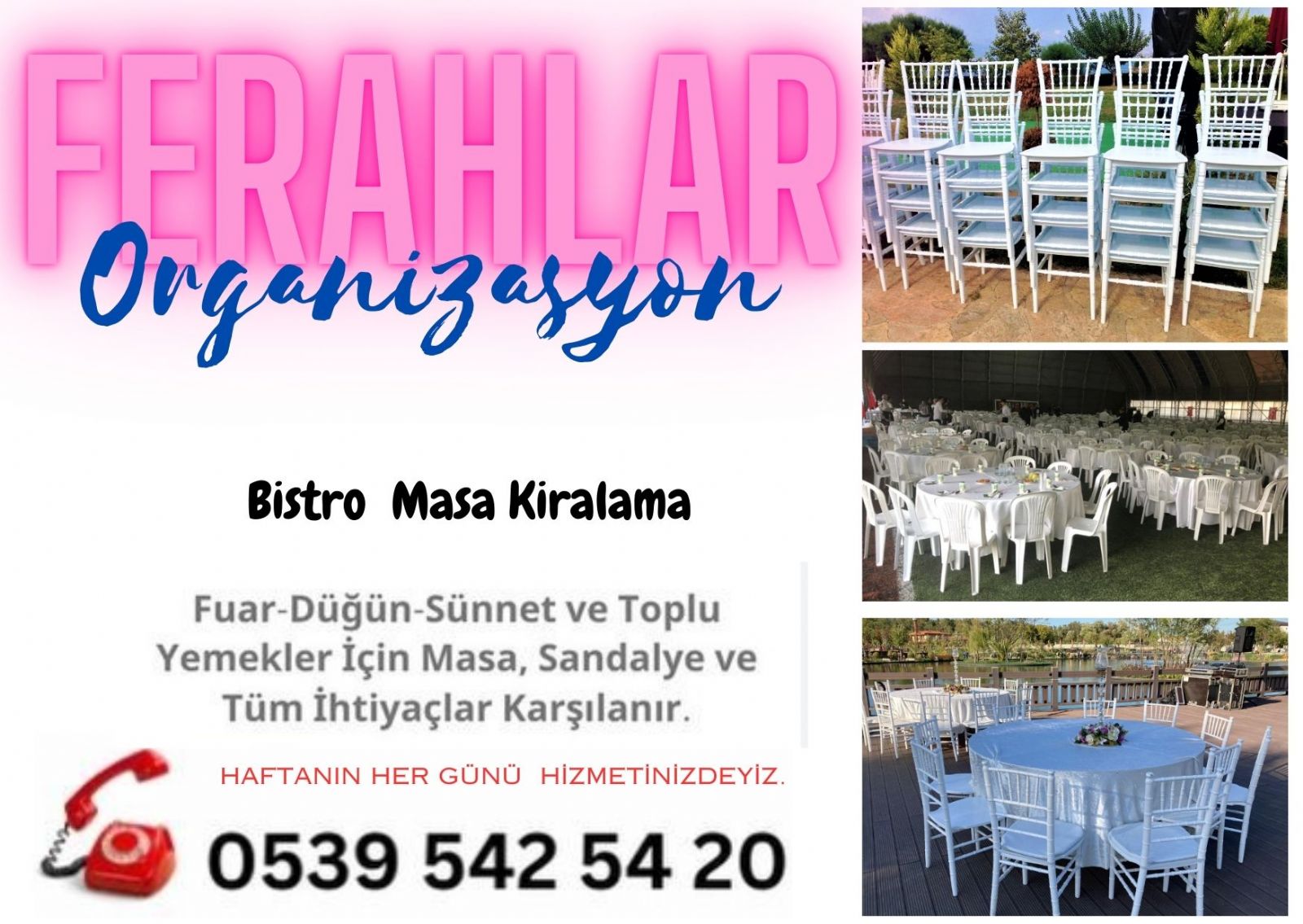 Karatay Masa Sandalye Kiralama
